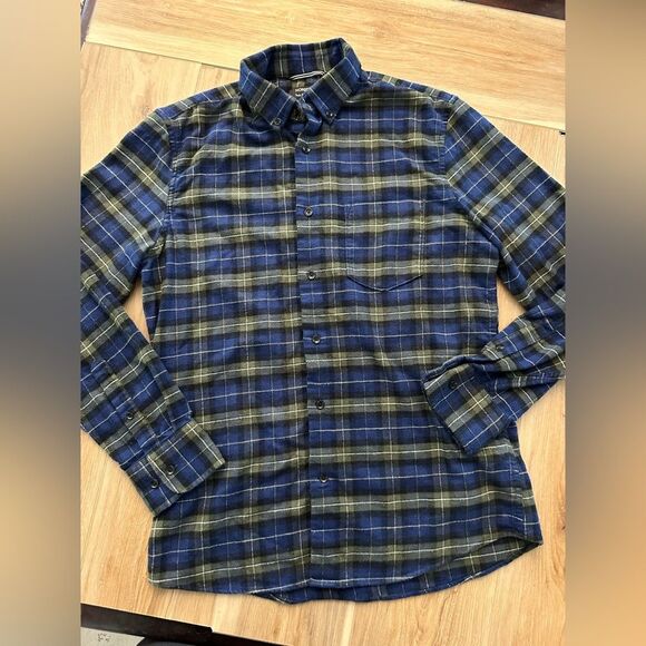 Nordstrom Tech Smart Trim Fit Flannel Shirt M - Picture 2 of 7
